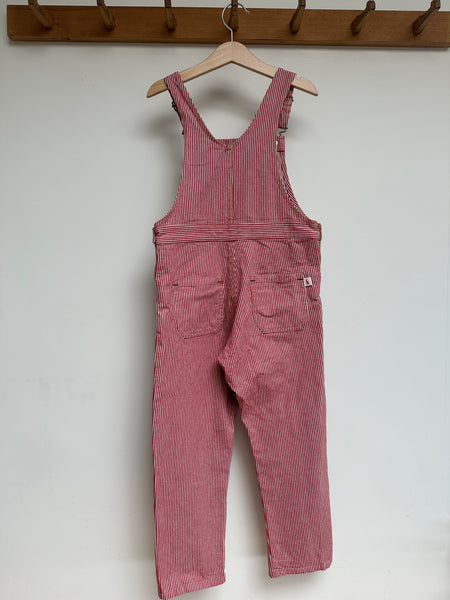 Loved PORTER Dungaree Red Stripe 6/7 Years
